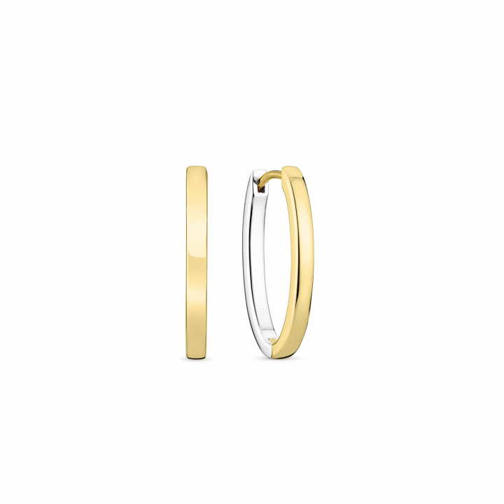 ELLISSE PIANURA PICCOLO Örhängen Silver/Guld i gruppen Örhängen / Guldörhängen hos SCANDINAVIAN JEWELRY DESIGN (SJ-E2312-2YG)