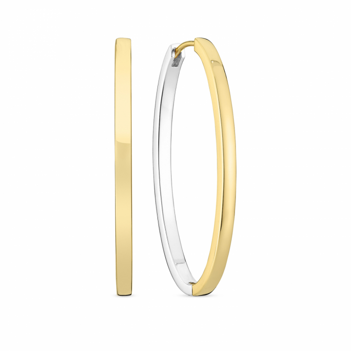 ELLISSE PIANURA MEDIO Örhängen Silver/Guld i gruppen Örhängen / Guldörhängen hos SCANDINAVIAN JEWELRY DESIGN (SJ-E2313-2YG)