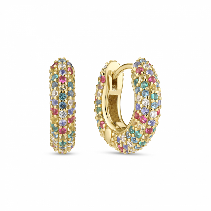 CARRARA PICCOLO Örhängen Guld i gruppen Örhängen / Guldörhängen hos SCANDINAVIAN JEWELRY DESIGN (SJ-E2473-XCZ-YG)