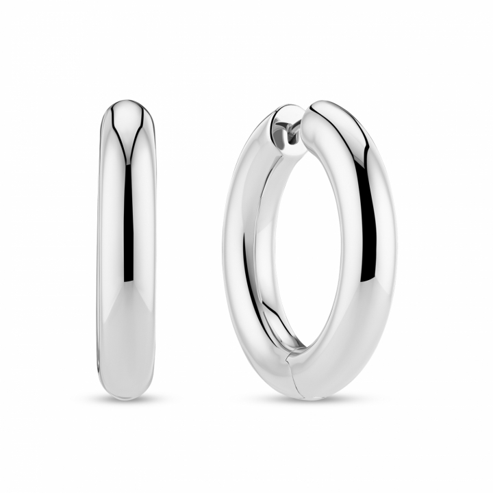 CARRARA X-GRANDE PIANURA Örhängen Silver i gruppen Örhängen / Silverörhängen hos SCANDINAVIAN JEWELRY DESIGN (SJ-E2476)