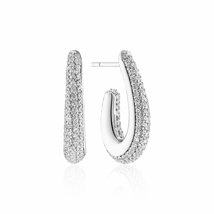 GOCCIA PICCOLO Örhängen Silver i gruppen Örhängen / Silverörhängen hos SCANDINAVIAN JEWELRY DESIGN (SJ-E2486-CZ)