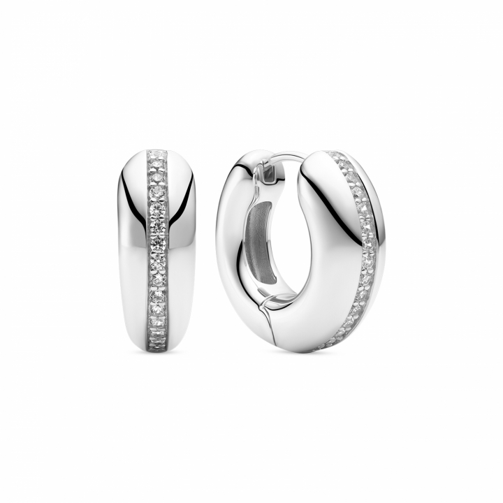 PALERMO PICCOLO Örhängen Silver i gruppen Örhängen / Silverörhängen hos SCANDINAVIAN JEWELRY DESIGN (SJ-E2588-CZ)