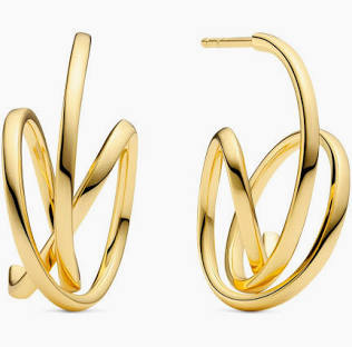 SPIRALE PIANURA PICCOLO Örhängen Guld i gruppen Örhängen / Guldörhängen hos SCANDINAVIAN JEWELRY DESIGN (SJ-E2590-YG)