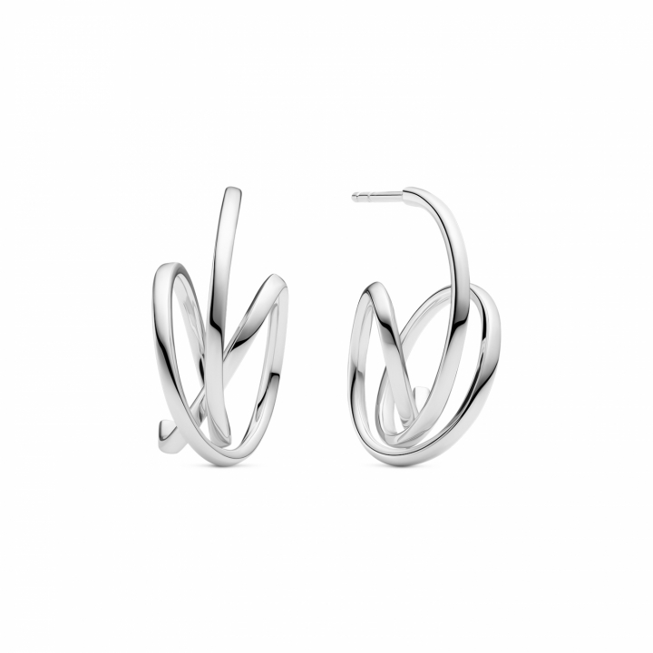 SPIRALE PIANURA PICCOLO Örhängen Silver i gruppen Örhängen / Silverörhängen hos SCANDINAVIAN JEWELRY DESIGN (SJ-E2590)