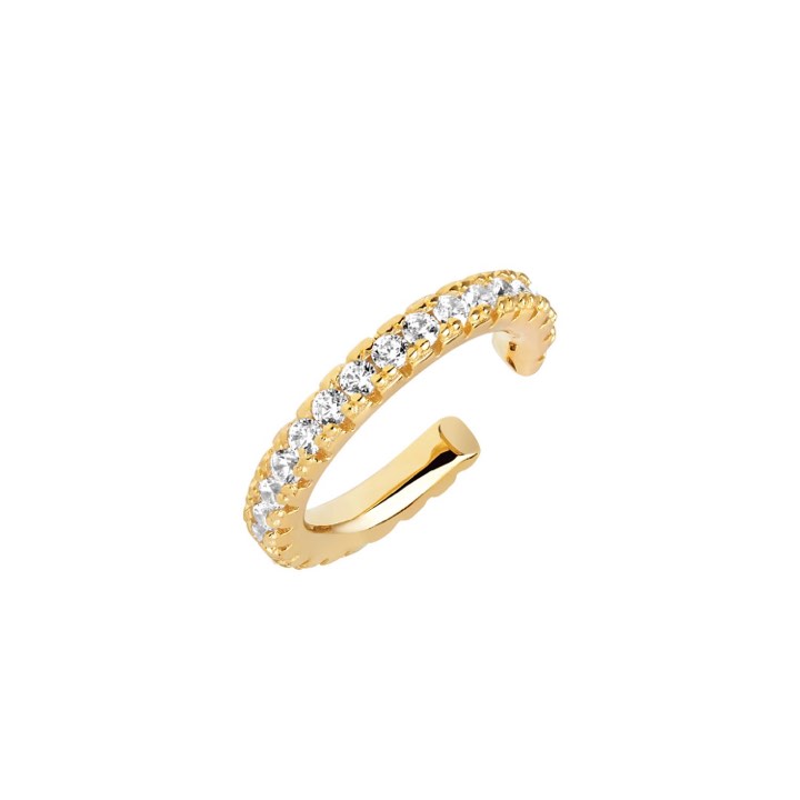 ELLERA PICCOLO EAR CUFF vita Zirkoner (guld)