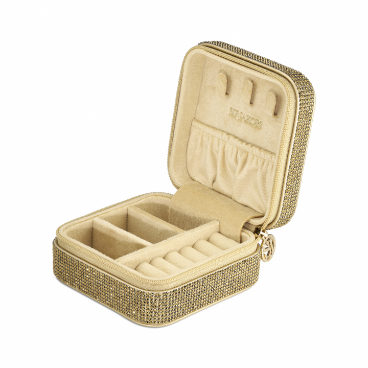 SPARKLY GOLD JEWELLERY TRAVEL BOX i gruppen Accessoarer hos SCANDINAVIAN JEWELRY DESIGN (SJ-GD-SY10074)