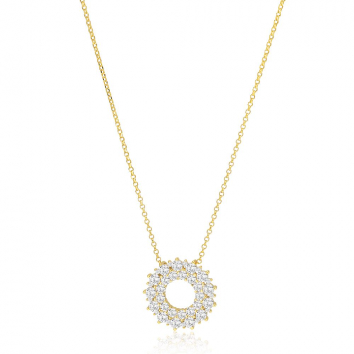 LIVIGNO NECKLACE Guld i gruppen Halsband / Guldhalsband hos SCANDINAVIAN JEWELRY DESIGN (SJ-N2364-CZ-YG)