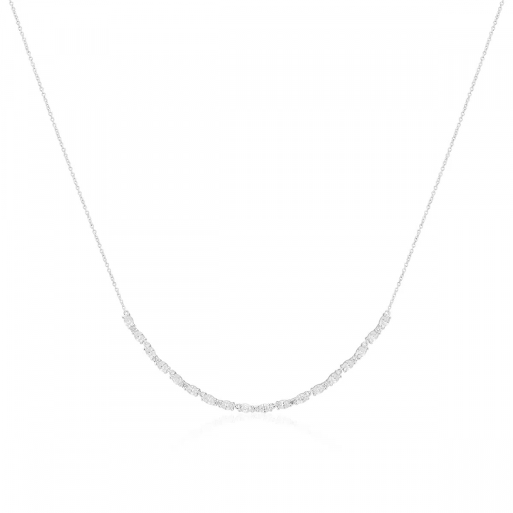 ELLERA OVALE Halsband Silver i gruppen Halsband / Silverhalsband hos SCANDINAVIAN JEWELRY DESIGN (SJ-N2415-CZ)