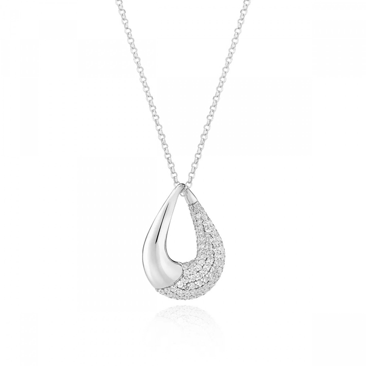 GLORENZA Halsband Silver i gruppen Halsband / Silverhalsband hos SCANDINAVIAN JEWELRY DESIGN (SJ-N2482-CZ)