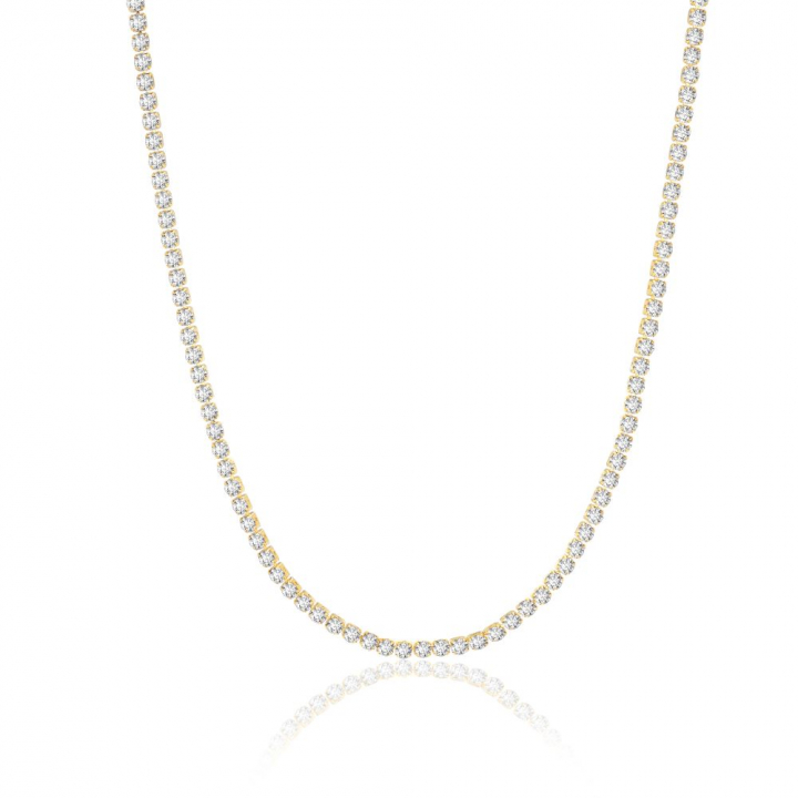Ellera Grande – 18k guldpläterad med vita zirkoner Halsband