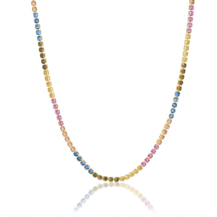 Ellera Grande – 18k guldpläterad med multifärgade zirkoner Halsband