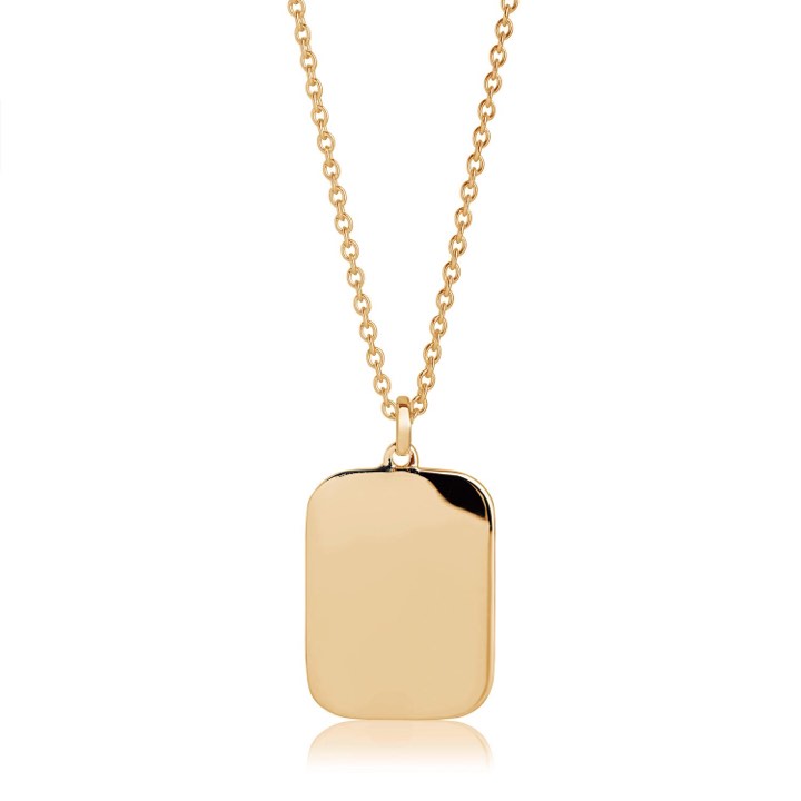 FOLLINA PIANURA QUADRATO halsband (guld) i gruppen Halsband / Guldhalsband hos SCANDINAVIAN JEWELRY DESIGN (SJ-P1071-YG)
