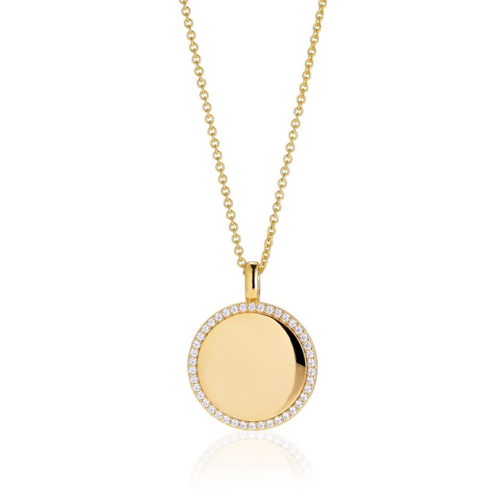 Product Image for Sif Jakobs FOLLINA GRANDE halsband vita Zirkoner (guld) 45-60 cm