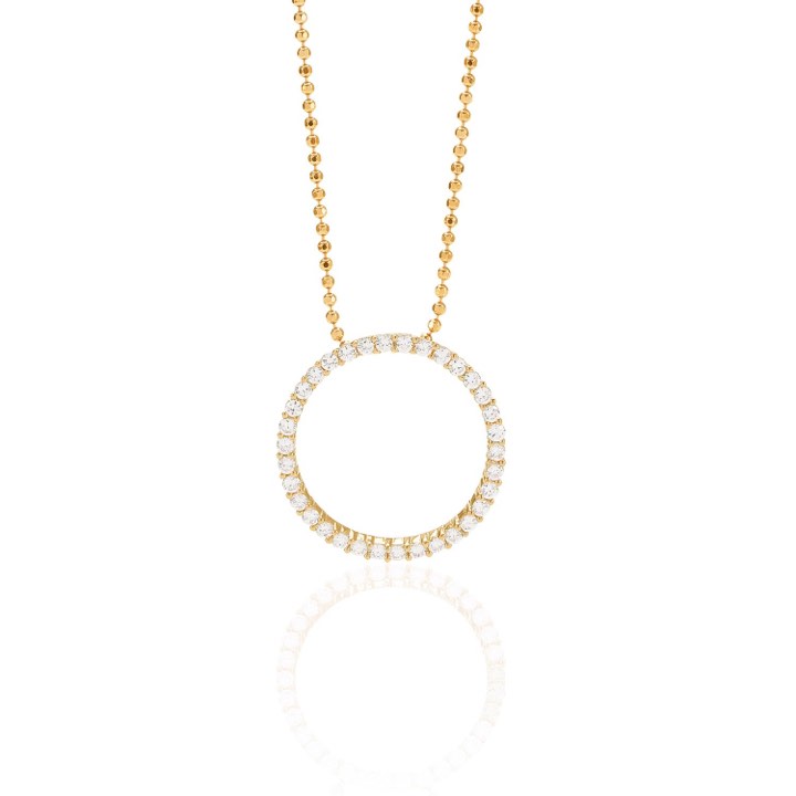Product Image for Sif Jakobs BIELLA GRANDE halsband vita Zirkoner (guld) 45 cm