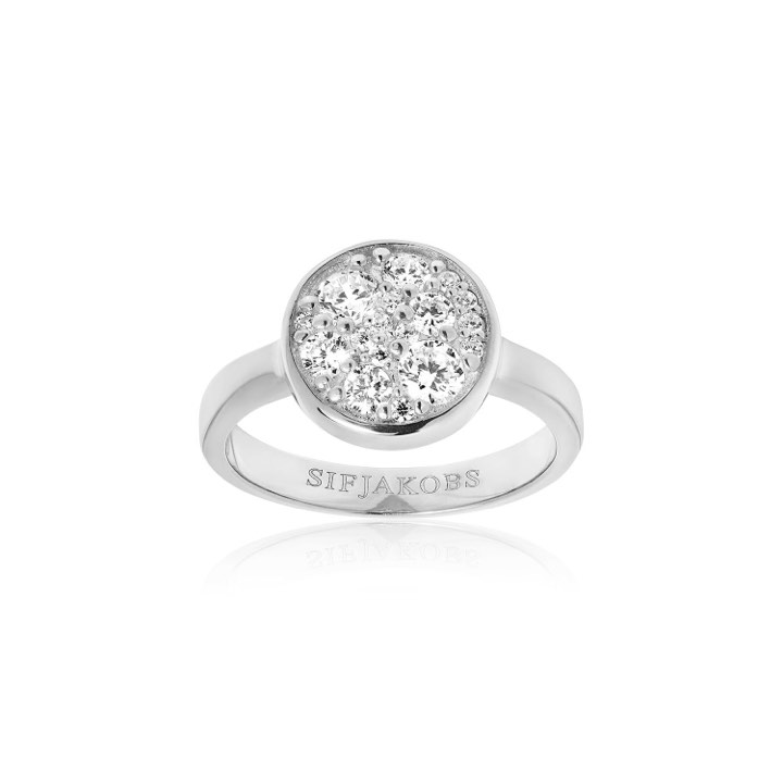 Sif Jakobs NOVARA ring vita Zirkoner (silver) 50