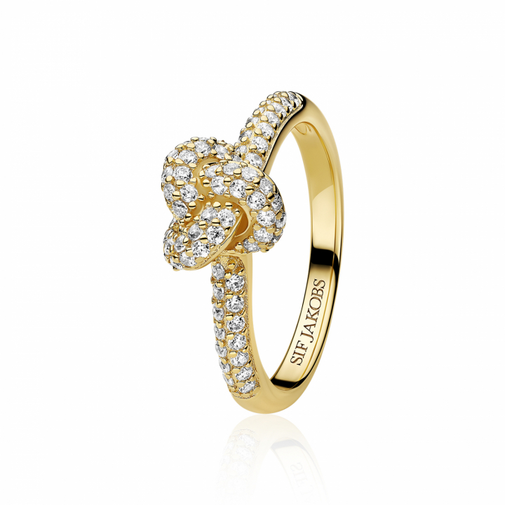 IMPERIA PICCOLO RING Guld i gruppen Ringar / Guldringar hos SCANDINAVIAN JEWELRY DESIGN (SJ-R10751-CZ-YG)