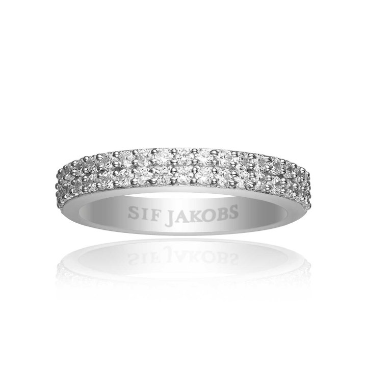 Sif Jakobs CORTE DUE ring vita Zirkoner (silver)