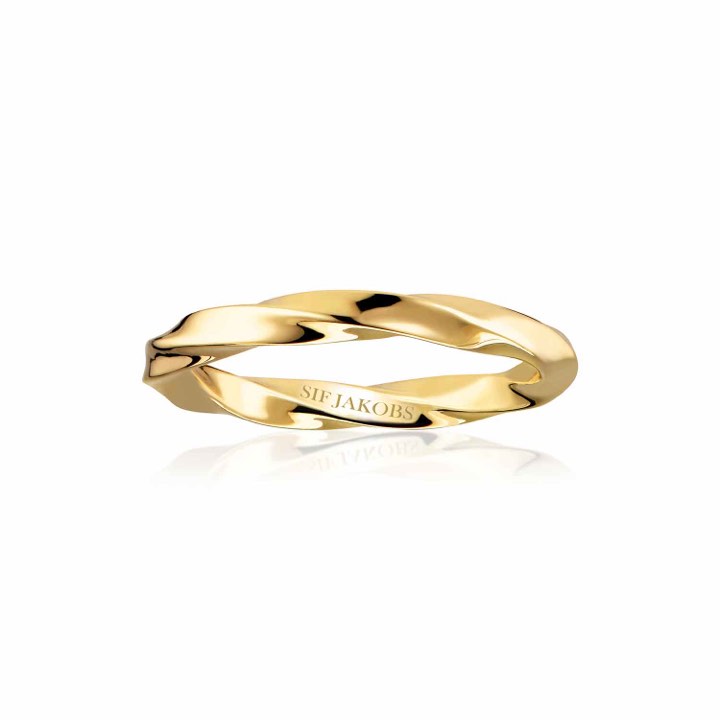 FERRARA PICCOLO PIANURA ring (guld) i gruppen Ringar / Guldringar hos SCANDINAVIAN JEWELRY DESIGN (SJ-R12107-SG)