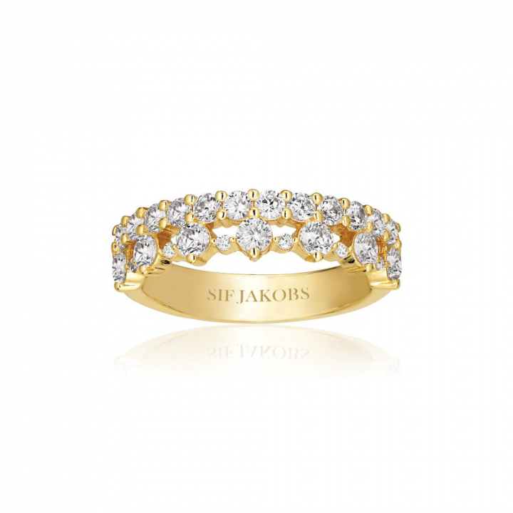 LIVIGNO Ring guld  i gruppen Ringar / Guldringar hos SCANDINAVIAN JEWELRY DESIGN (SJ-R2367-CZ-YG)