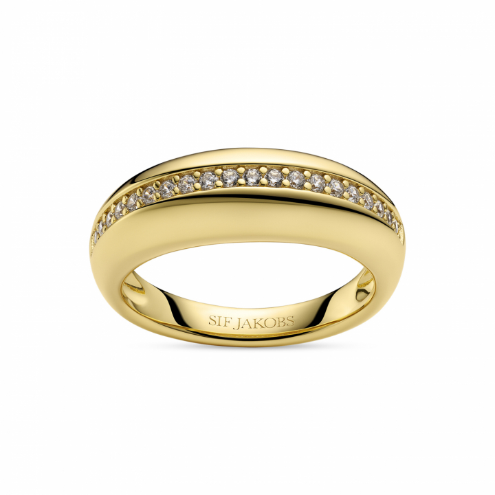 PALERMO RING Guld i gruppen Ringar / Guldringar hos SCANDINAVIAN JEWELRY DESIGN (SJ-R2588-CZ-YG)