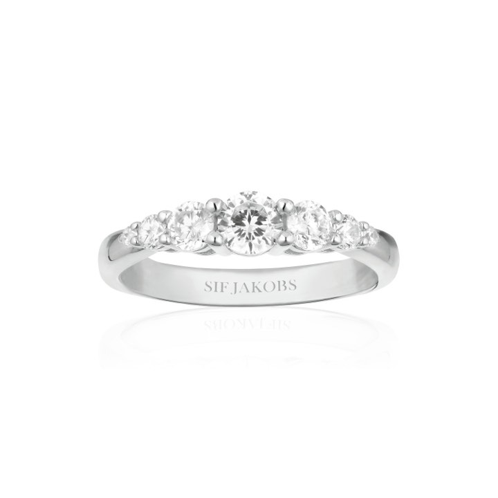 Sif Jakobs BELLUNO ring vita Zirkoner (silver) 60