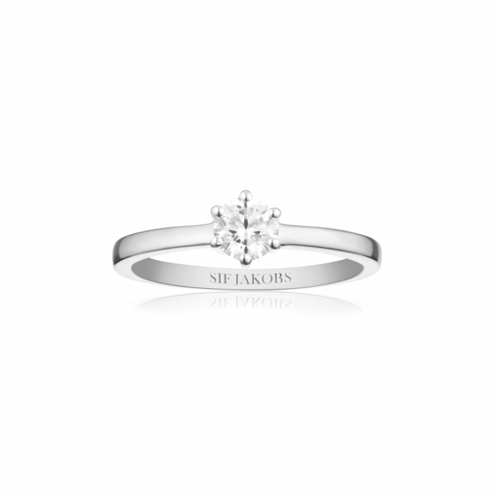 ELLERA UNO PIANURA GRANDE Ring Vita Zirkoner Silver 58