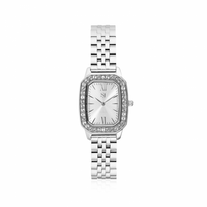 LUCIANA WATCH SILVER i gruppen Accessoarer / Klockor hos SCANDINAVIAN JEWELRY DESIGN (SJ-W2741-CZ)