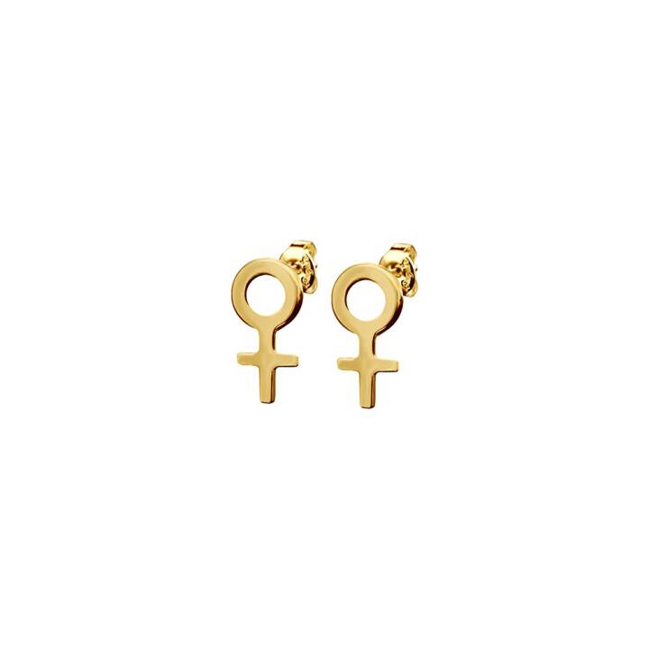 Women Unite small örhänge guld i gruppen Örhängen / Guldörhängen hos SCANDINAVIAN JEWELRY DESIGN (WUE-E1S000-G)