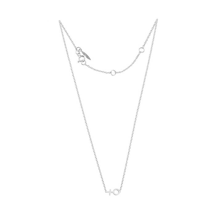 Women Unite small halsband silver i gruppen Halsband / Silverhalsband hos SCANDINAVIAN JEWELRY DESIGN (WUE-N1S451-S)