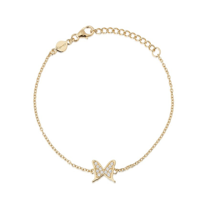 CAROLINA GYNNING Petite papillion sparkling Armband Guld