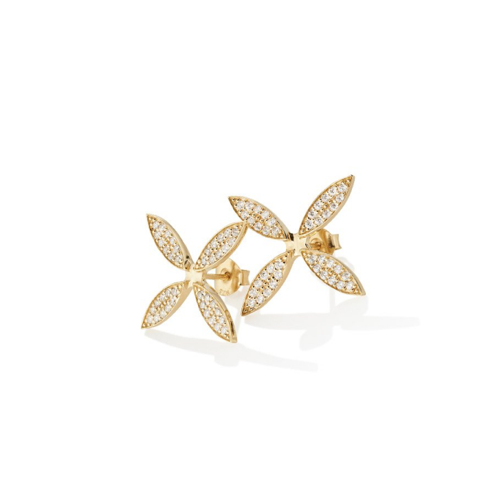 Sparkling ellipse Örhänge Guld i gruppen Örhängen / Guldörhängen hos SCANDINAVIAN JEWELRY DESIGN (gp22)