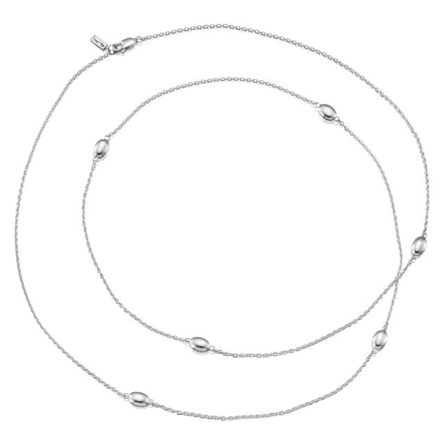 Love Bead Long - Silver Halsband Silver 85 cm