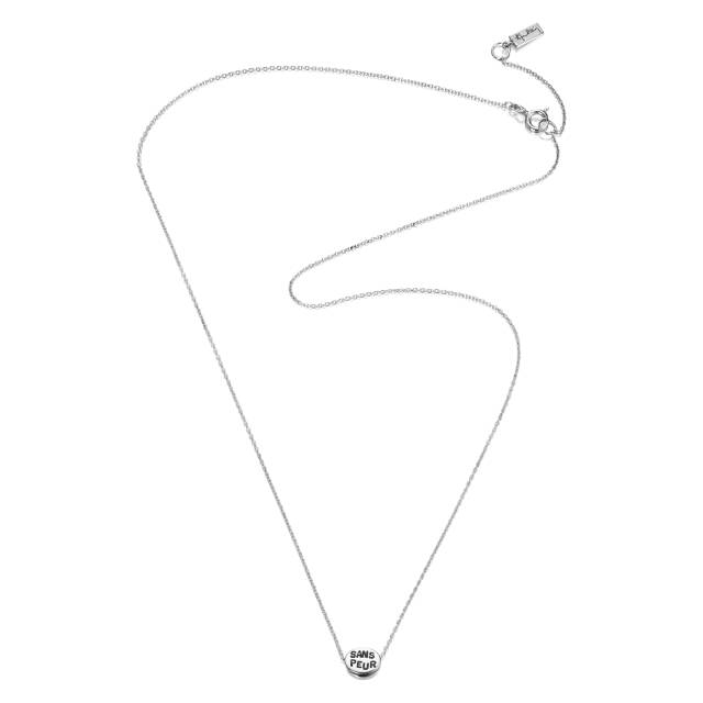 Mini Me Sans Peur Halsband Silver 42-45 cm