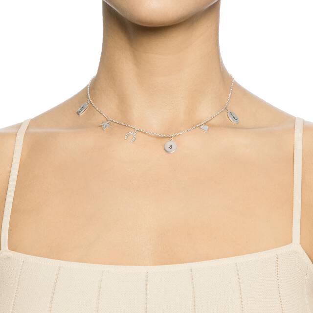Mini Charms Halsband Silver