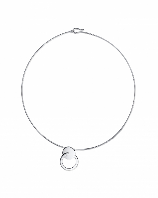 Tubular bell Halsband Silver