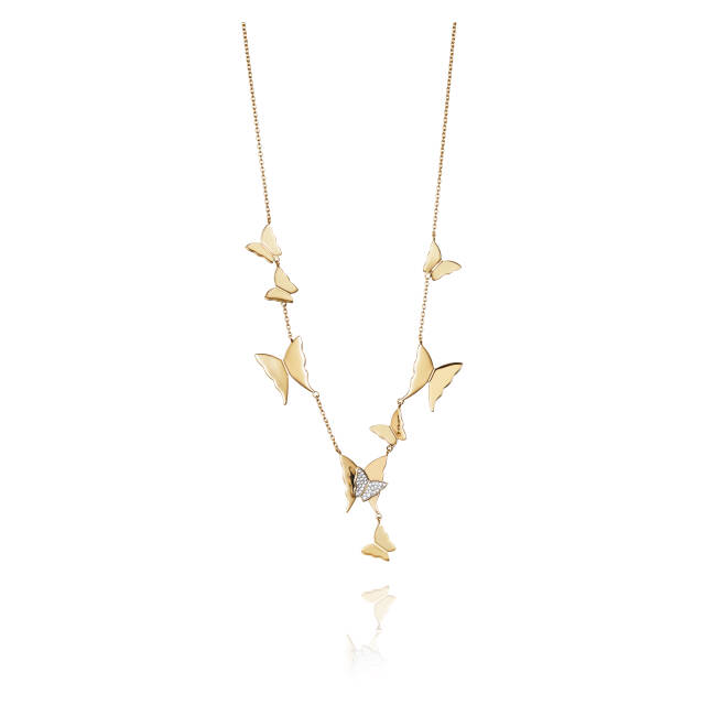 Miss Butterfly Air & Stars Collier Halsband Guld