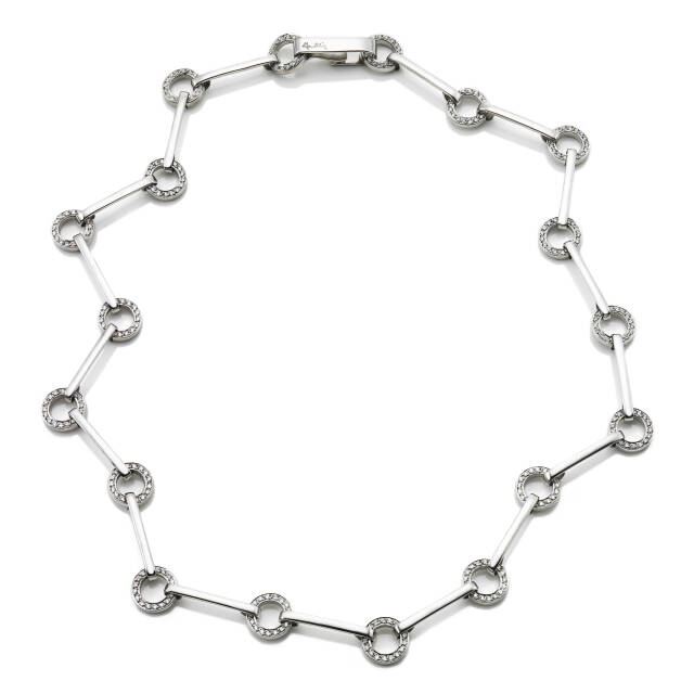 Ring Chain & Stars Halsband Vitguld