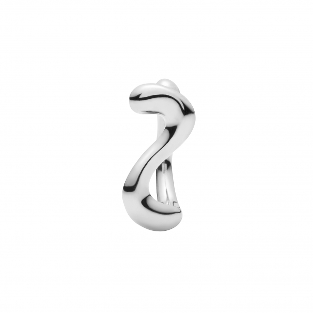 Lotus 9 Huggie Silver (RIGHT)