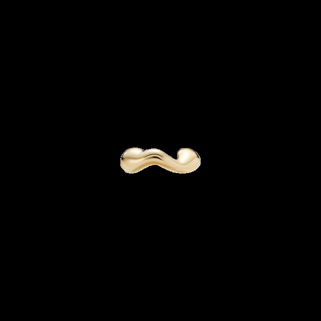Halvandet Stud Goldplated Silver