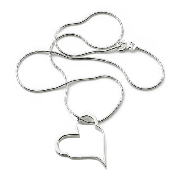 Crazy Heart Hängsmycke Silver