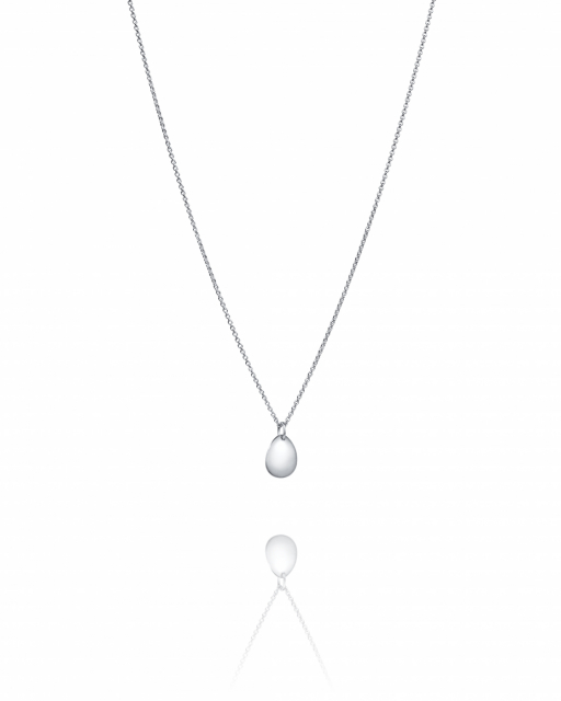 Mini Rose Petal Halsband Silver