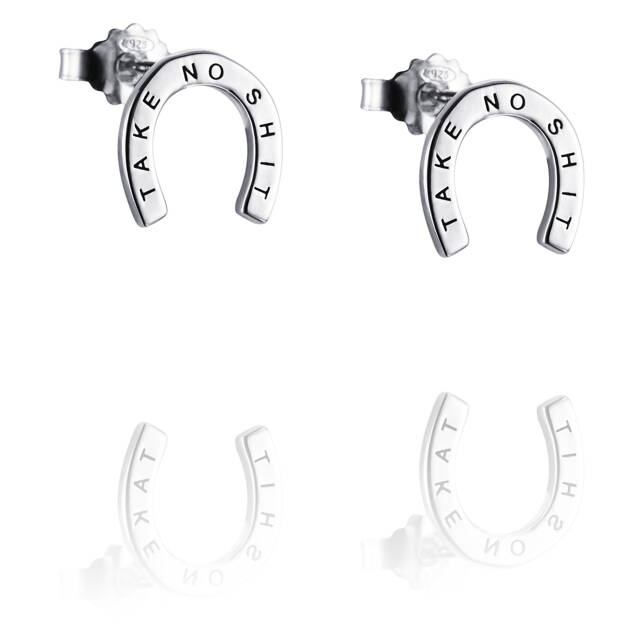 Take No Shit Örhänge Silver