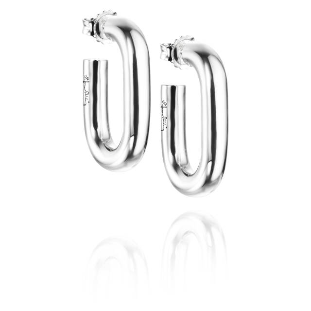 Chunky Hoops Örhänge Silver