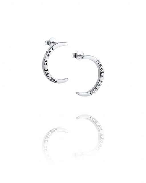 Pencez Moon Örhänge Silver