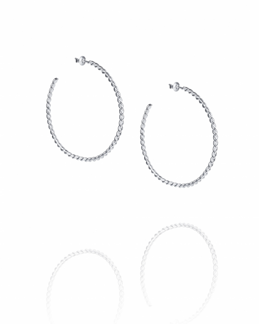Wrapped hoops Silver