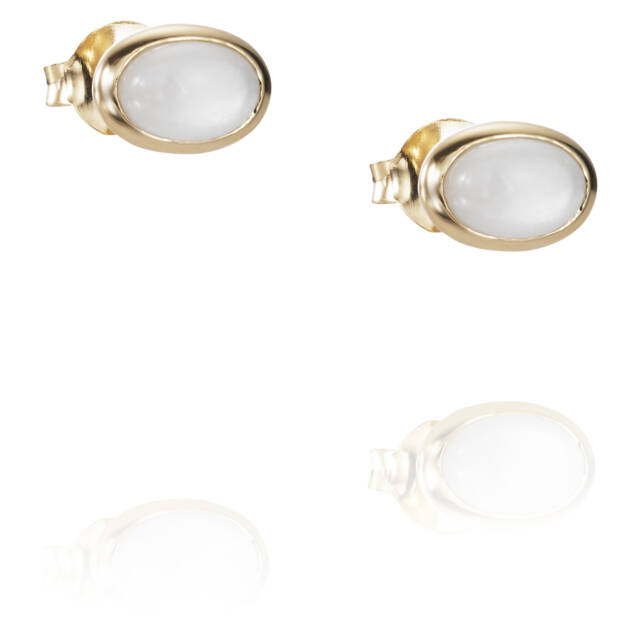 Love Bead - Moonstone Örhänge Guld