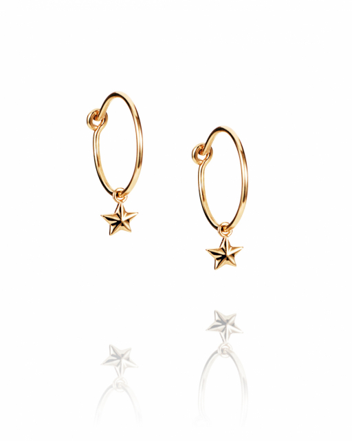 Micro catch a falling star Hoops Guld
