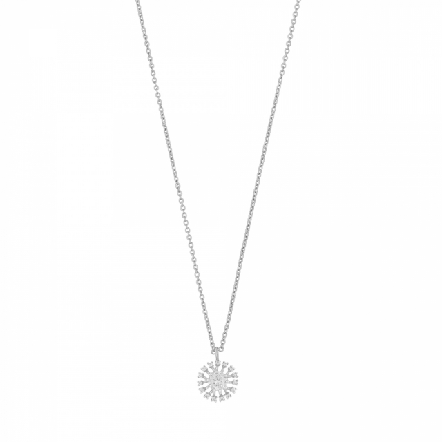 Wiz pendant neck 42 Silver/clear-42cm