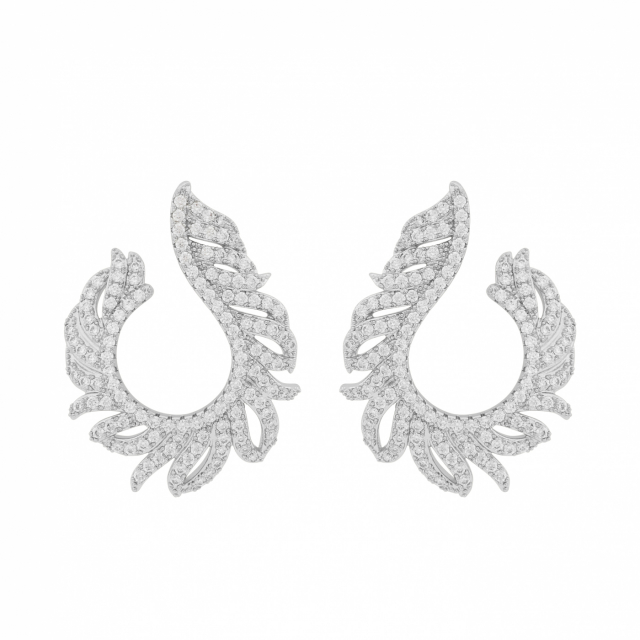 North loop ear Silver/clear-Onesize