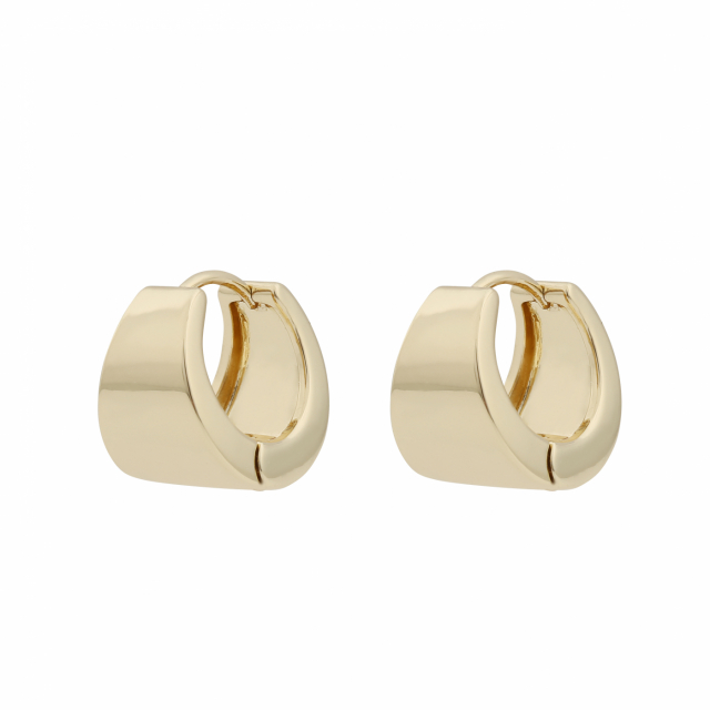 East wide oval ear plain Gold-Onesize